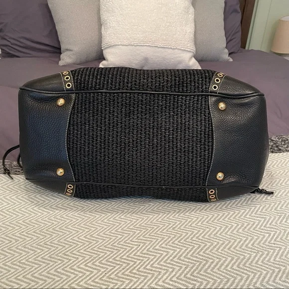 Prada Leather Trimmed Raffia frame bag - Picture 4 of 8